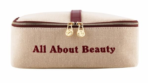 NEW SEUL KOZMETİK ÇANTASI Kanvas-Bordo